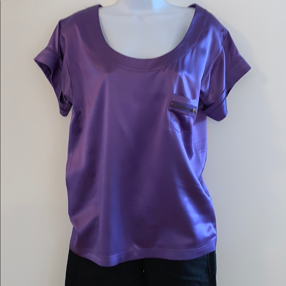 Diane von Furstenberg Purple Silk Shirt